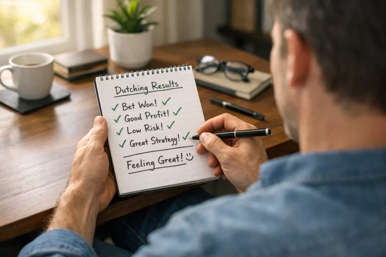 Succesvolle wedder bekijkt resultaten