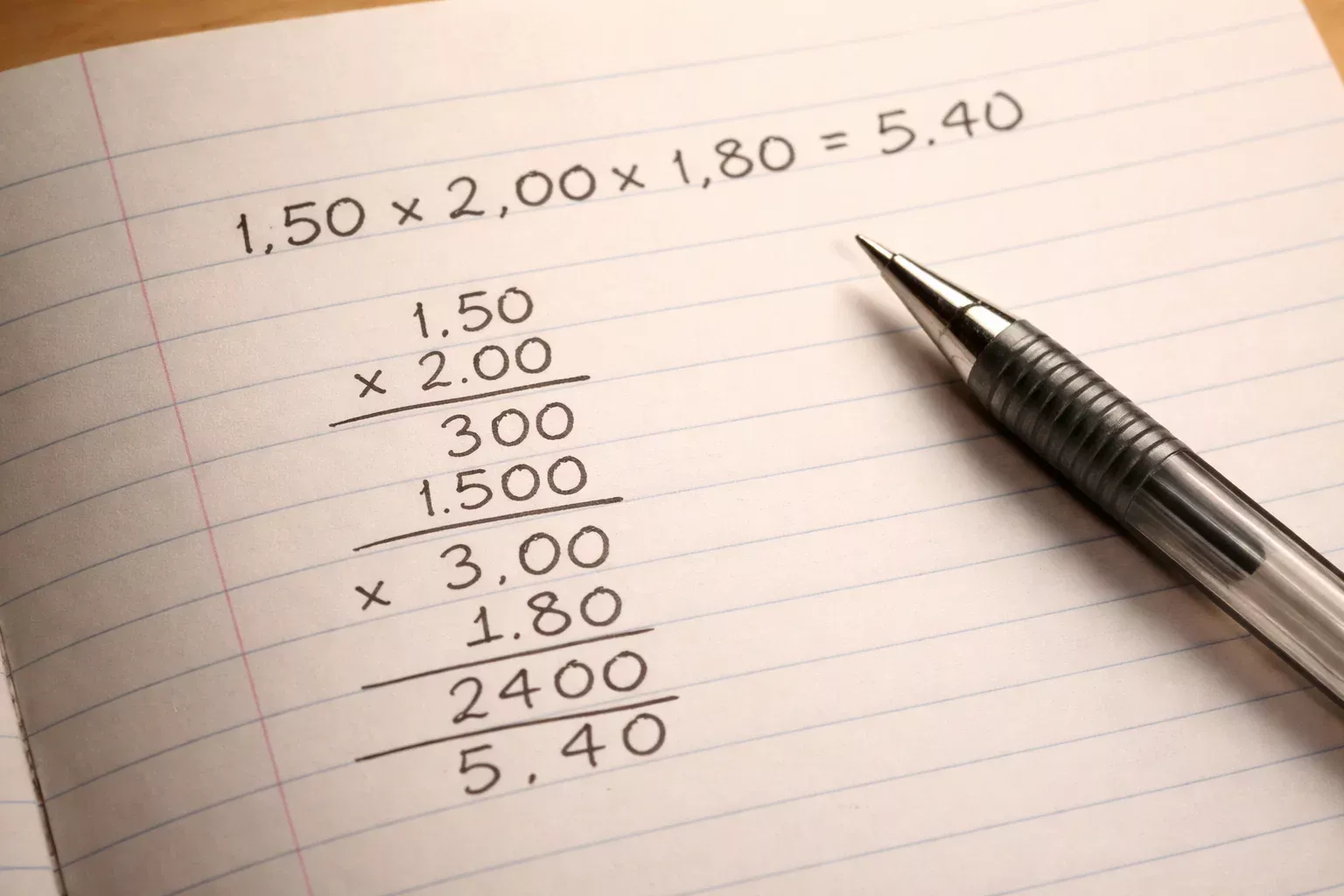 Vermenigvuldiging van quoteringen op papier