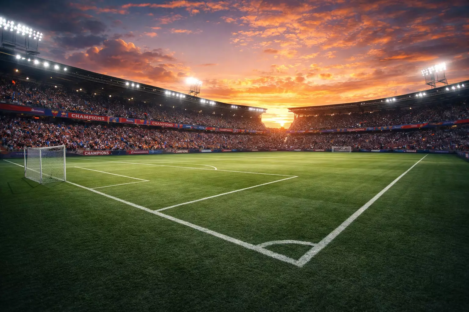 Eredivisie stadion met kampioensrace sfeer